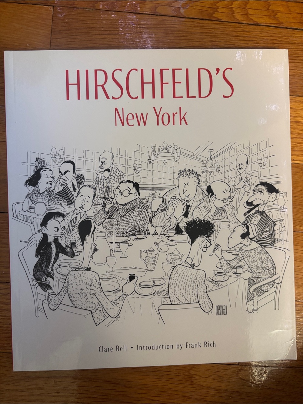 Abrams Books Hirschfeld's New York - White and Red Cover Illustration